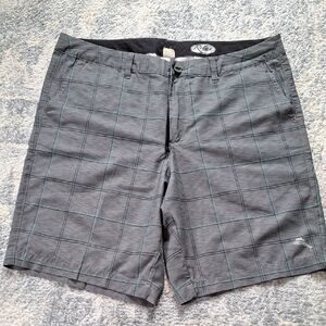 Tommy Bahama Gray Plaid Men's Swim Shorts Size 34